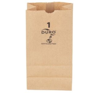 Bolsas Papel para Supermercado Kraft 3-1⁄2 x 2-3⁄8 x 6 7⁄8" 9x6x17cm #1 4000 Bolsas