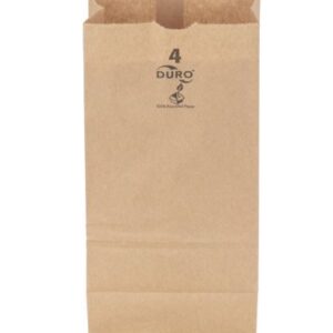 Bolsas de Papel Kraft #4 para Supermercado 5x3 1⁄4 x 9 3⁄4" 13x8x25cm 2000 Bolsas