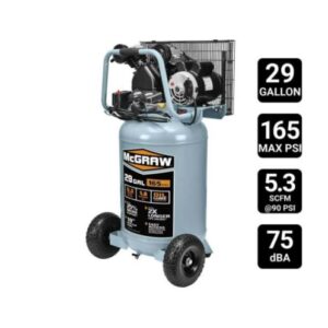 Compresor Mcgraw De 29 Galones 165psi Azul Acero 60hz Bifásica