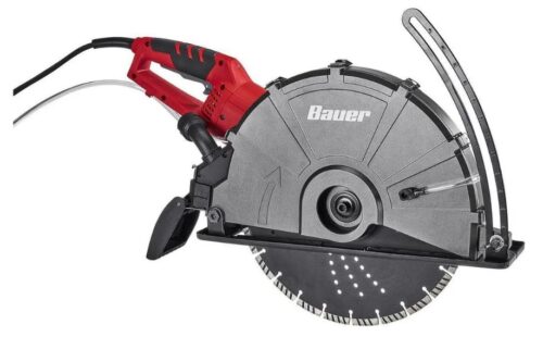 Sierra De Concreto Portátil Bauer 14 , 15 Amp Color Rojo Frecuencia 60h