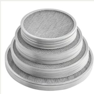 Juego de rejillas de aluminio para pizza Choice Bulk - 10", 12", 14", 16" - 48 pzas