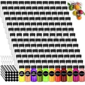 Botellas pequeñas de plástico de 2 onzas 165 pzas o 4 oz 112 pzas con Tapa