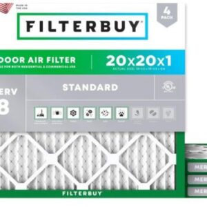 Filtro de aire de 20x20x1 MERV 8, Defensa Esencial contra el Polvo y las Alergias