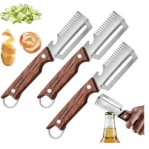 Pelador verduras multifuncional para cocina,  acero inoxidable 4 EN 1