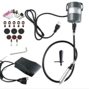 Herramienta rotativa HP de 1/4 "HP Flex Shaft Carver Máquina eléctrica para colgar, control de pedal de pie, 110 V 380 W para tallar, pulir (380 W)