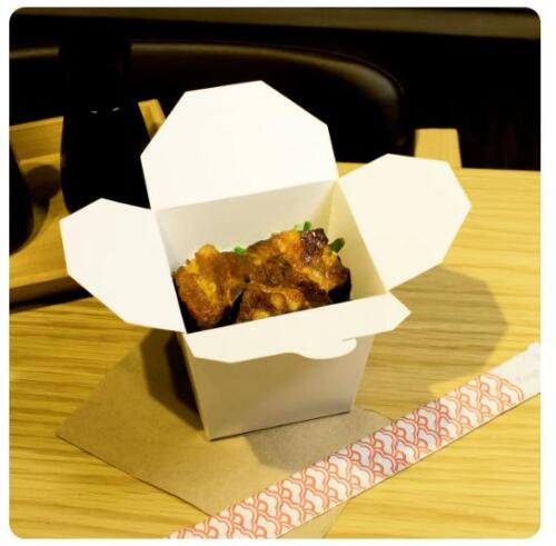 Caja de Cartón para Comida China, Blanca CAJA CON 450 PZAS - Imagen 2